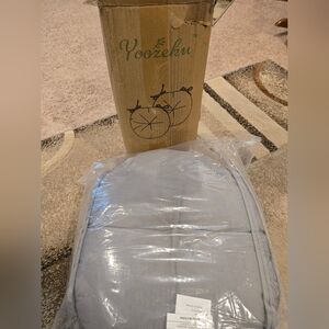 Yoozeku 2 Gray Round Chair Cushions New